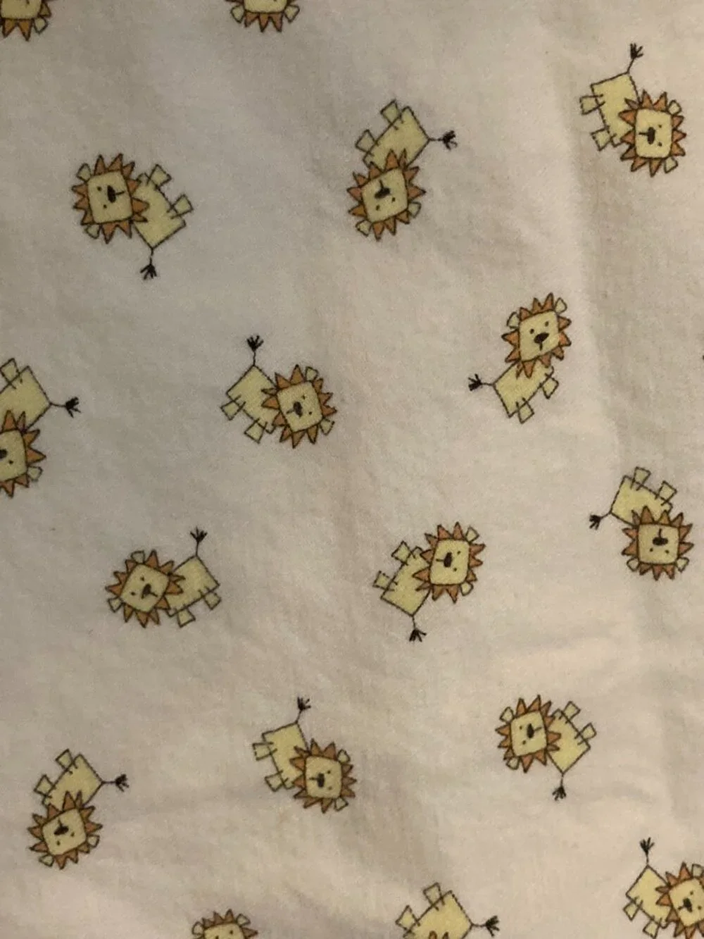 Old Navy Summer 2007 White Lion Print 100% Cotton Newborn Blanket - 41